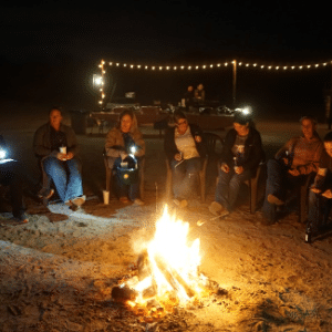 Beach bonfire
